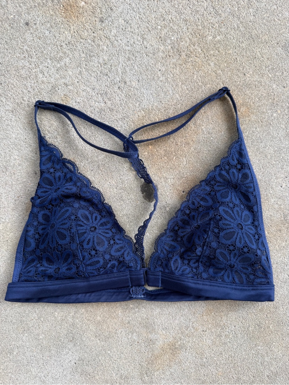Victoria's Secret Navy Floral Lace Bralette